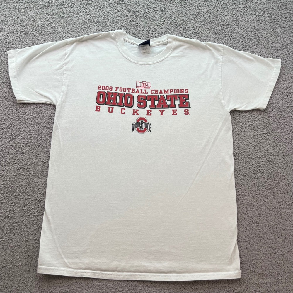 AS Sports Ohio State Buckeyes 2006 Big Ten Football Champions T-Shirt White L